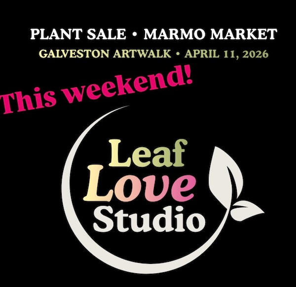 Plant sale! Artwalk April 11 Leaf L0ve Studio logo graphic